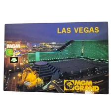 Postcard Las Vegas MGM Grand Hotel Casino Nevada Aerial View Chrome Unposted