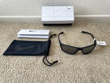 MEN'S NIKE RABID SUNGLASSES EV1131-001 GRAY MIRROR MAX OPTICS LENS MATTE BLACK