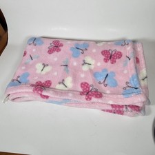 Parents Choice Walmart Pink Blue Yellow Dots Butterfly Baby Blanket Fleece Lovey
