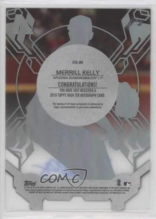 2019 Topps High Tek Black /50 Merrill Kelly #HTA-MK Rookie Auto RC - Image 2 of 2