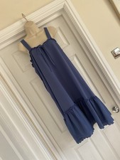 EXQUISITE BNWT NEXT SIZE XL 16/18/20 CORNFLOWER BLUE TIERED & FRILL SUN DRESS