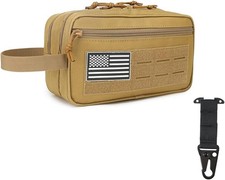 Tactical Toiletry Bag for Men   MOLLE Dopp Kit with Dry/Wet Separation, Large