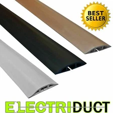 D-2 Low Profile Rubber Duct Floor Wire Cable Cord Cover Protector 5FT to 25FT