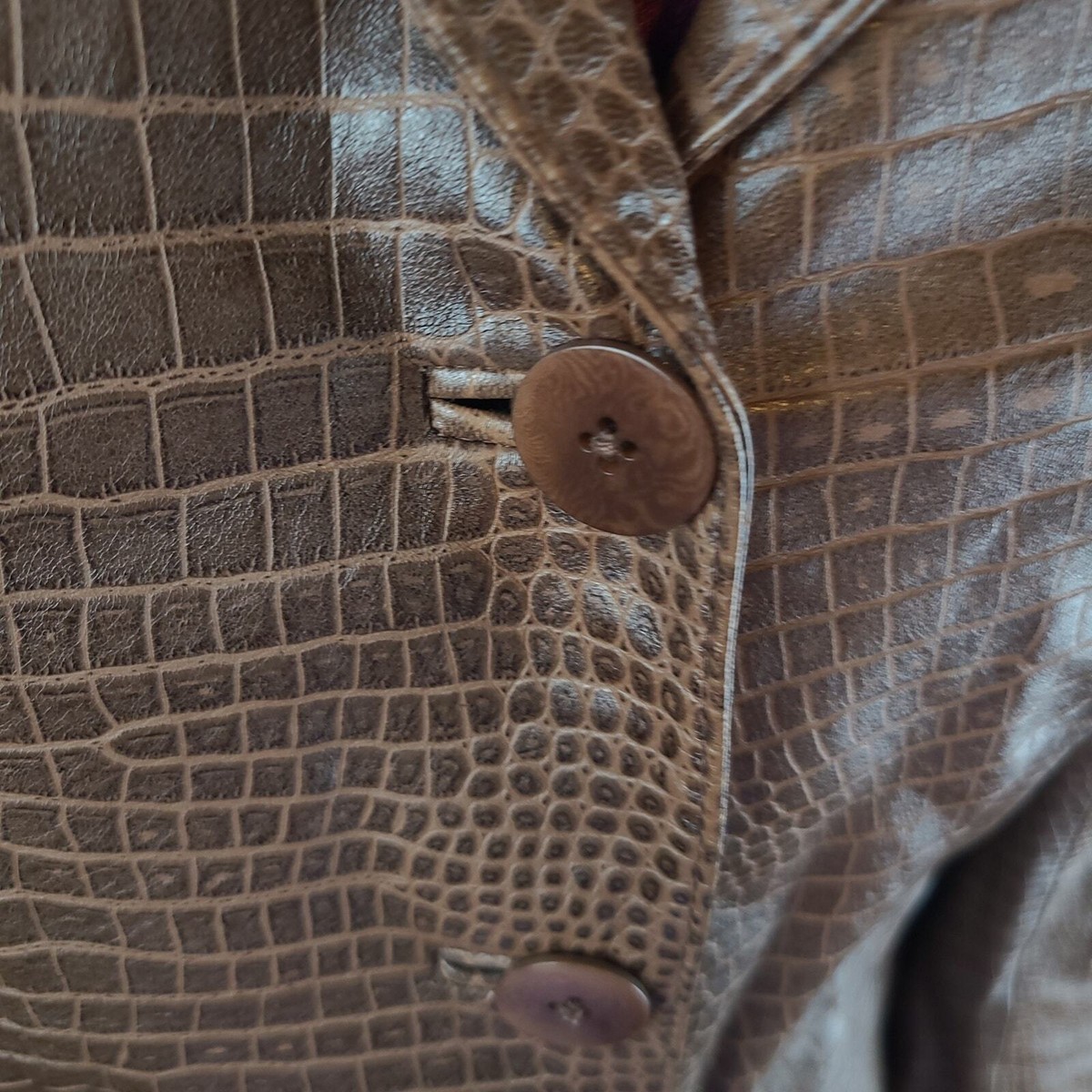Rare Lafayette 148 New York Croc Embossed Leather Jacket Rare Lafayette 148 New York Croc Embossed Leather Jacket