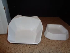 Goodsky  Ceramic Dog Cat Bowls Set with Anti-Slip  Pet Food Bowl Opened Box New