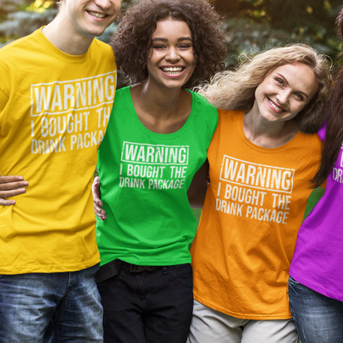 WARNING I BOUGHT THE DRINK PACKAGE - Vacation Cruise T Shirts-any color/any size - Picture 10 of 19