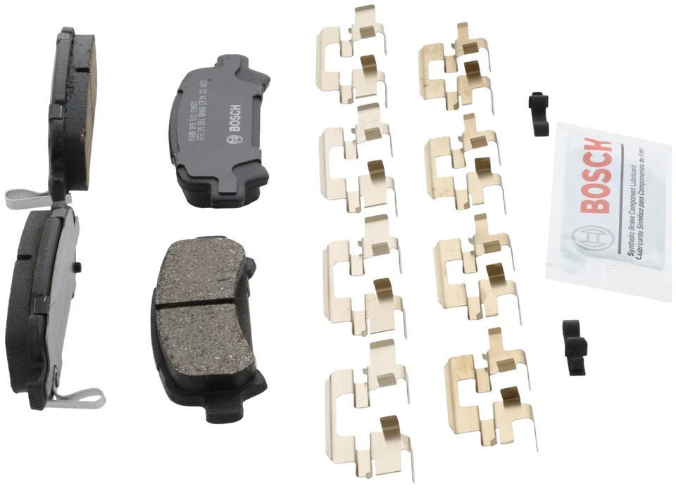 Pastillas de freno traseras de cerámica QuietCast Bosch 2000-2004 para Subaru Outback 2001 2002 Foto 4 de 4