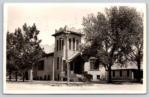 Postal RPPC Iglesia Cristiana Julesburg Colorado CO - Imagen 1 de 2