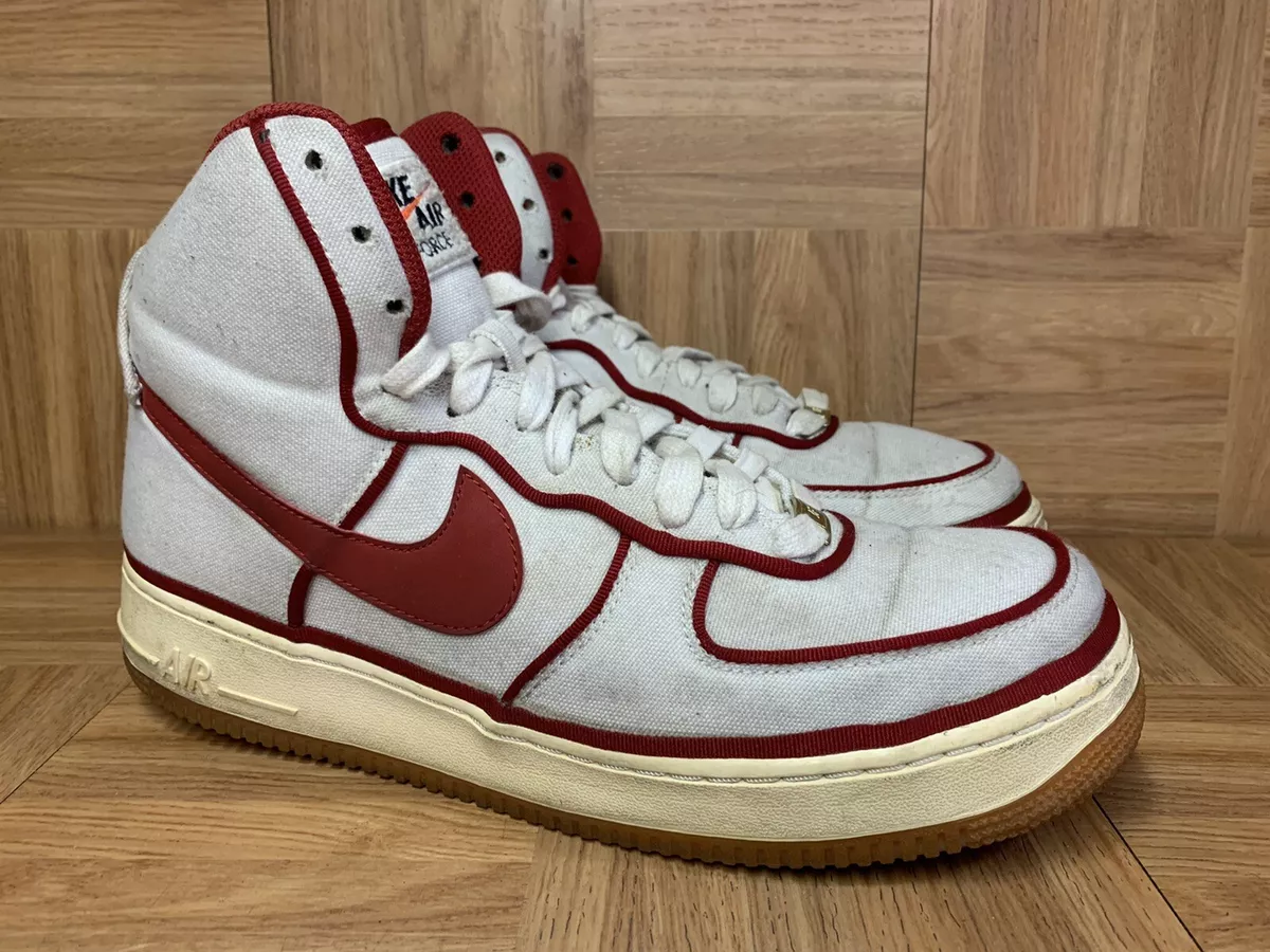 RARE🔥 Nike Air Force 1 AF1 07 LV8 Sail Bloodline Red 806403