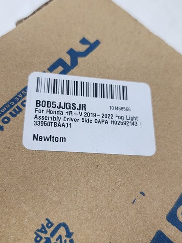 TYC Honda HR-V 2019-2022 Fog Light Assembly Driver Side CAPA HO2592143 | 33950TB - Picture 8 of 8