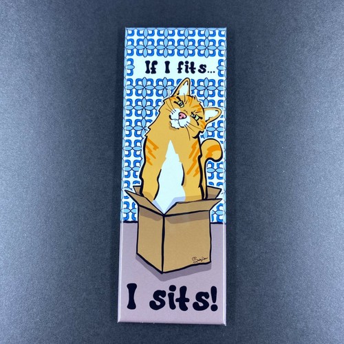 Orange Cat in a Box Magnet Funny Pet Portrait Art Gift Collectible Home Decor - Picture 6 of 12