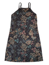 PRANA Ardor Dress Black Horchata Printed Floral Athletic Stretch Caged Size S