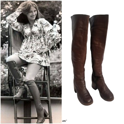 70s brown boots