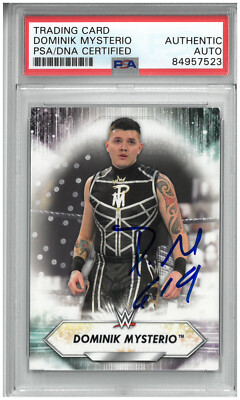 DOMINIK MYSTERIO SIGNED AUTOGRAPH SLABBED WWE 2021 TOPPS CARD PSA DNA DIRTY DOM