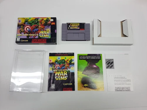 Marvel Super Heroes War of the GemsSuper Nintendo Complete Authentic Test*Damage
