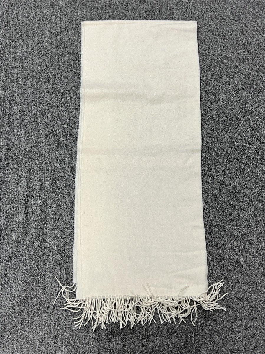 Jil Sander Cream Cashmere Wool Scarf New Without Tags | eBay
