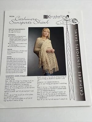 Karabella Cashmere Sunsports Shawl Knitting Pattern - Image 1 of 4