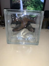 VTG  NOS Wavy Glass Block/Brick 7 11/16” x 7 11/16” x 3 14/16”-Replace/Repurpose