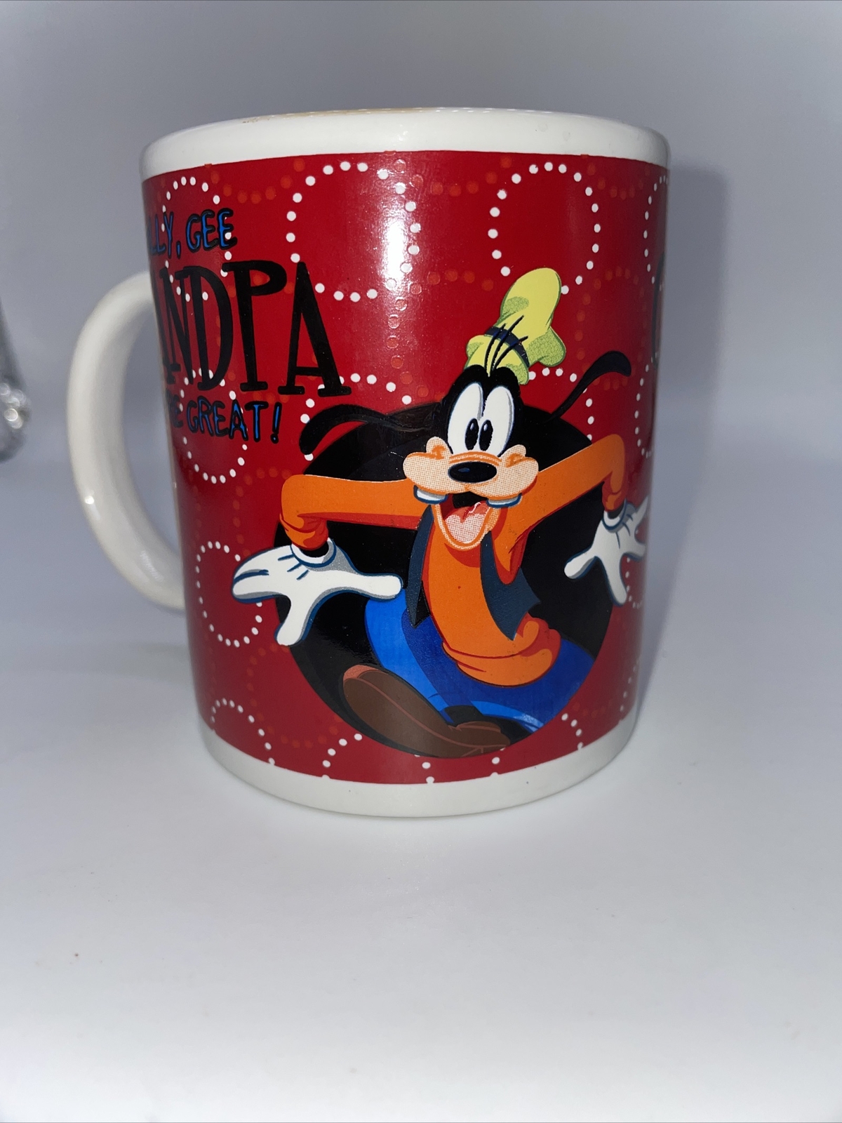 Disney Goofy Greatest Grandpa “Golly Gee You’re Great” Red Mug eBay