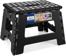 Folding Step Stool 9'' Tall Kids Step Stool Holds up to 300 Lb Plastic Foldable