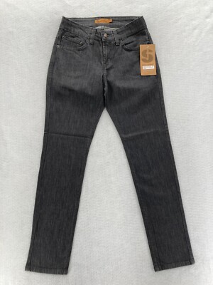 Vintage Solo Jeans Mens 28x30 Skinny Slim Fit Dark Gray Stretch Denim Y2K NWT
