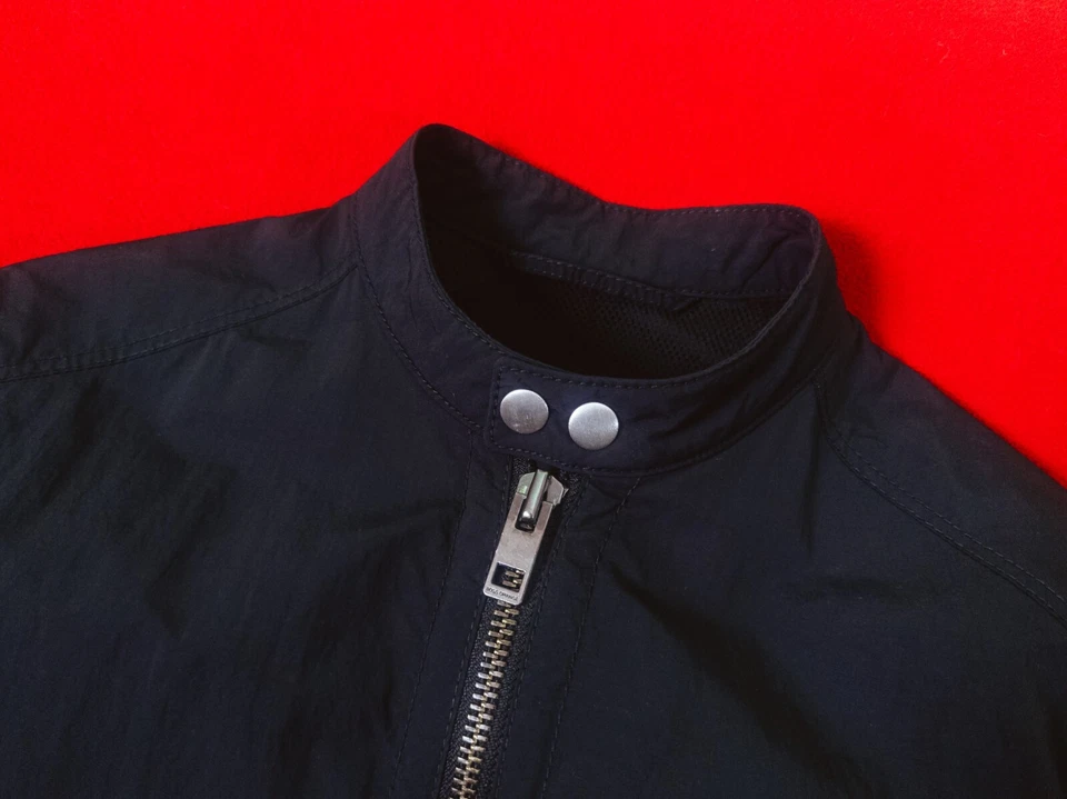 HUGO BOSS Orange Label Men Black Nylon Biker Jacket Size 44 / XS - S Full Zip - Image 3 of 4