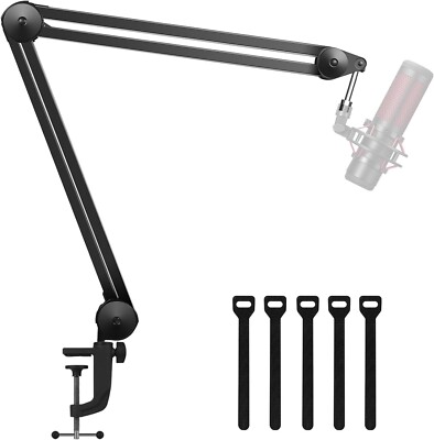 Innogear Mikrofonständer 2x50cm Großer Mikrofonarm Boom Arm Fünf Kabelbinder