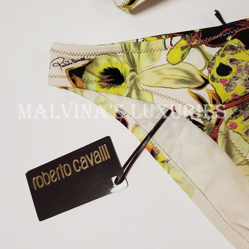 ROBERTO CAVALLI COSTUME DA BAGNO BIKINI PUSH UP BEACHWEAR FIRMA STAMPA LOGO tg XS - Foto 7 di 12