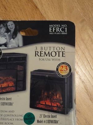 BRAND NEW CHIMNEY FREE ELECTRIC FIREPLACE 3 BUTTON REMOTE | eBay