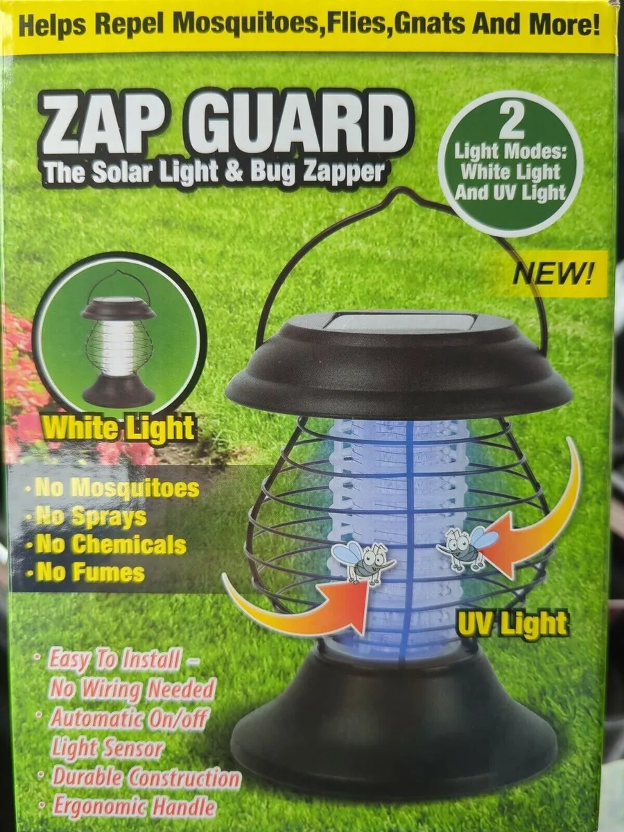 Zap guard solar light and bug zapper deals
