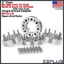 4 2 8x180 To 8x6.5 Wheel Spacers Adapters Fits Chevy Silverado Sierra 11-22