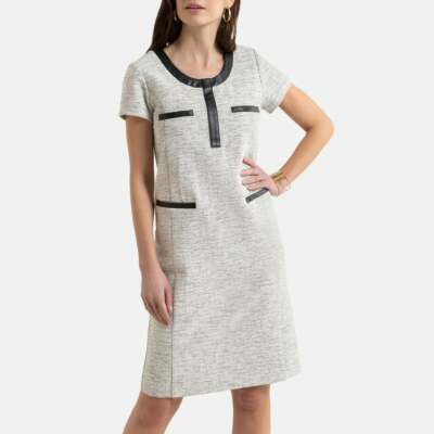 light grey shift dress