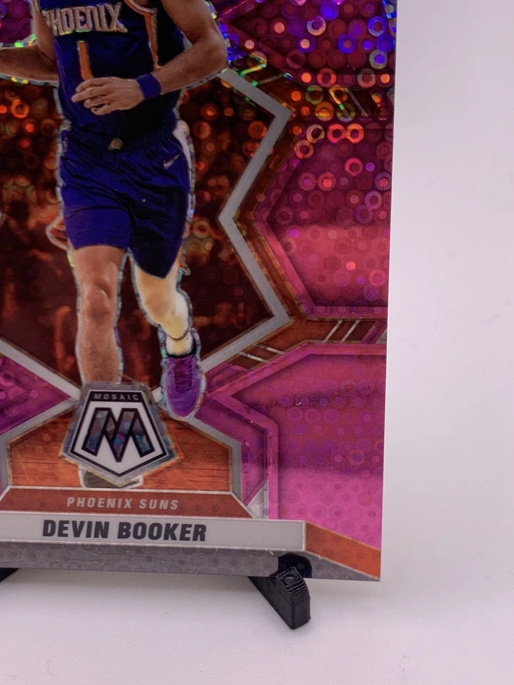 2021-22 Panini Mosaic Devin Booker Fast Break Pink Disco Prizm /20 Suns - Image 2 of 4
