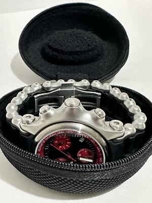 Oakley Holeshot Watch Chronograph 6-Hand, Red Dial, Stainless