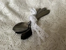 Vintage BABY SPOONS HB Co Solid Stainless Steel 1970s Set USA - Estate Heirlooms