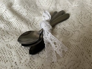 Vintage BABY SPOONS HB Co Solid Stainless Steel 1970s Set USA - Estate Heirlooms