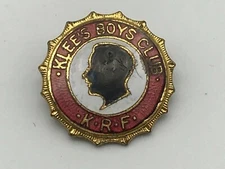 Klee's Boys Club Lapel Pin K.R.F. Vintage KRF Small Fraternal Organization Rough