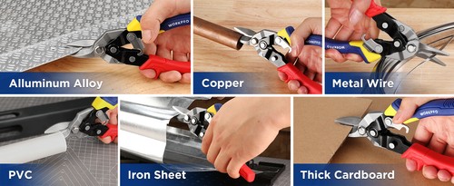WORKPRO 8''Aviation Snips Straight Cut Metal Cutter with Latch&Non-slip Handle - Picture 9 of 9
