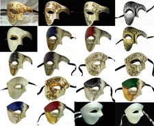 PHANTOM OF THE OPERA VENETIAN MASQUERADE MARDI GRAS COSTUME HALF MASK MUSICAL
