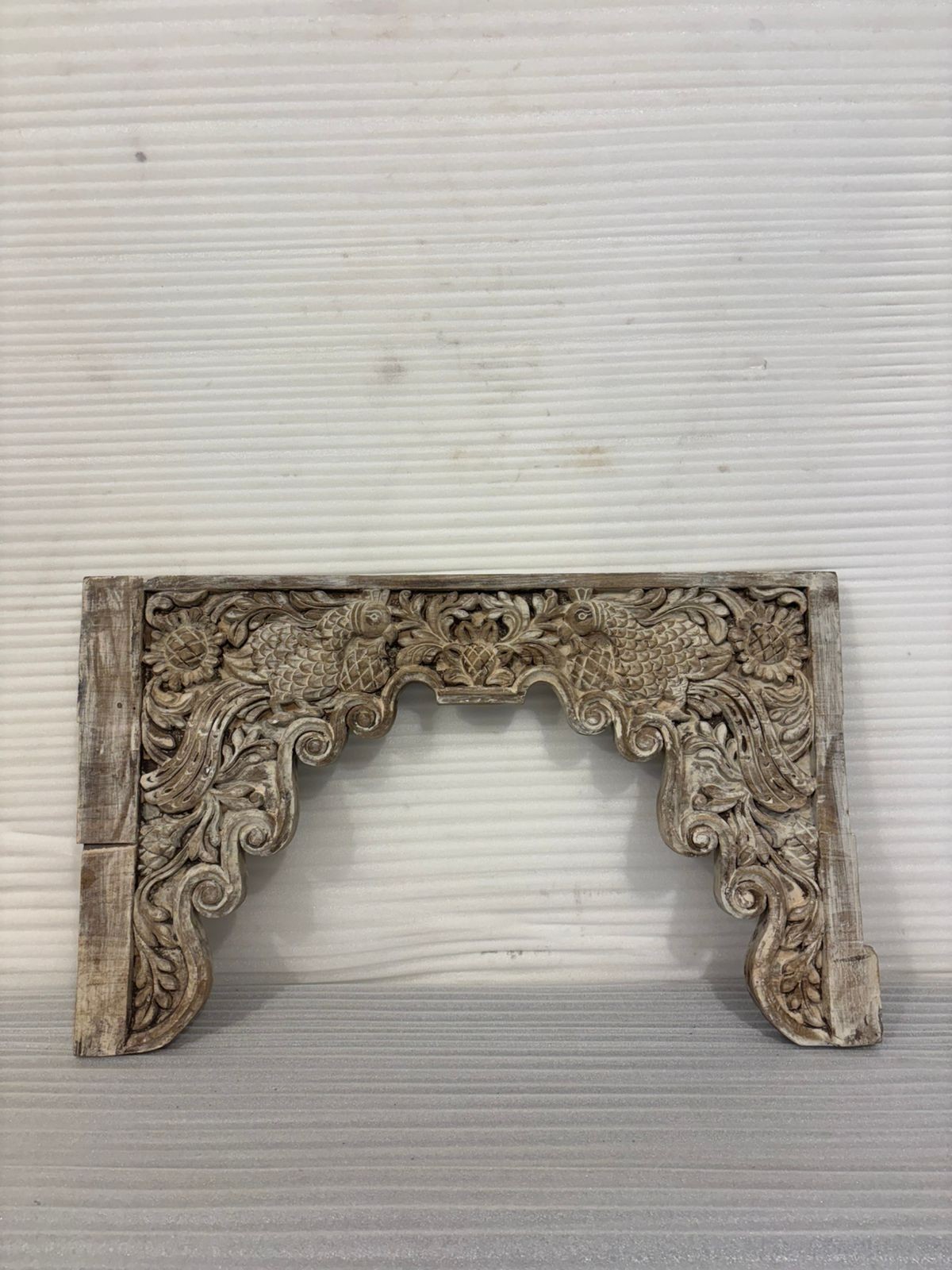 Antique Hand Carved Wooden Arch Frame Christmas Decor Indian Teak Wood Door