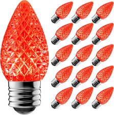 C7 Led Replacement Christmas Light Bulbs, 50-Pack C7 Shatterproof Led Bulbs with