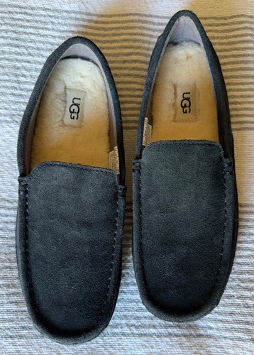 New UGG Australia Mens Ascot  8 Suede Loafer/Slippers Midnight - Picture 1 of 7