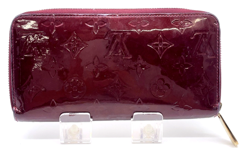 Auth Louis Vuitton Vernis Amarant Round Zippy M93522 Long Wallet NS080434 - Picture 4 of 19