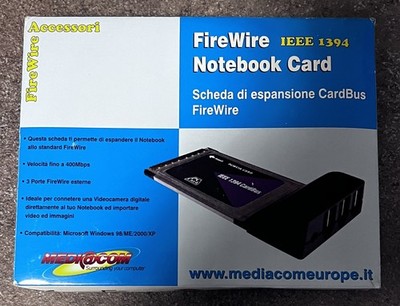 PCMCIA FireWire IEEE 1394 Schnittstellenkarte Mediacom - Neu In OVP