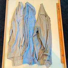 Van Heusen Regular Fit Lot of 3 Men's Dress Shirts 18.5 36/37 As Is