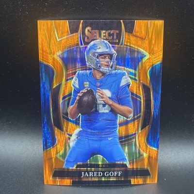 Panini Select 2025 Jared Goff #69 Orange Shock Prizm /499 Detroit Lions Football