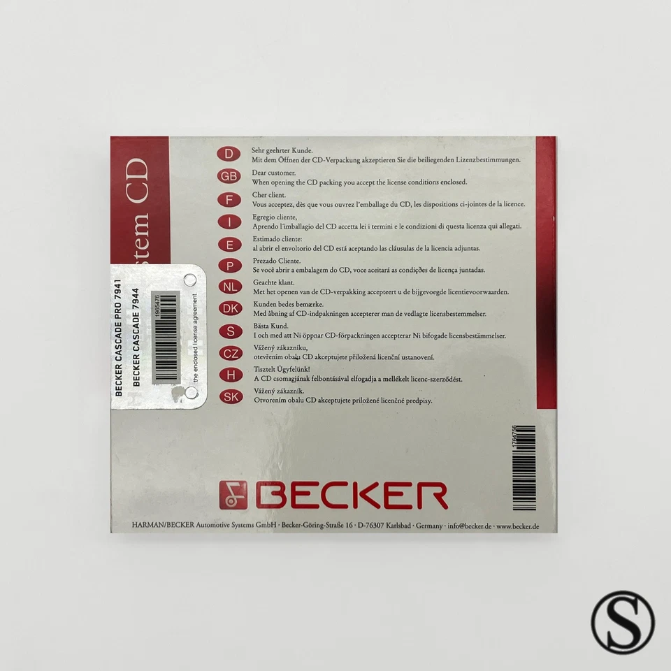 Becker Navigationssoftware Sistema CD Europe Cascade Pro 7941 7944 v4.0 - Imagen 3 de 3