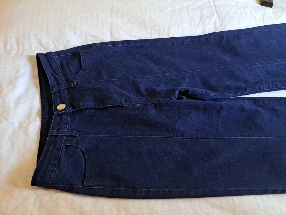 NWT Wisteria Lane Wide leg palazzo denim jeans in dark BLUE wash SZ M - Image 3 of 4