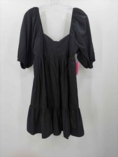 Pre-Owned Banana Republic Black Size Small Shift Short Long Sleeve Dress