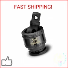 Powerbuilt 3/8-Inch Drive Impact Universal Joint Socket, Swivel Socket Adapter, 